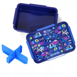 Eazy Kids Lunch Box, Astronauts - Blue, 850ml