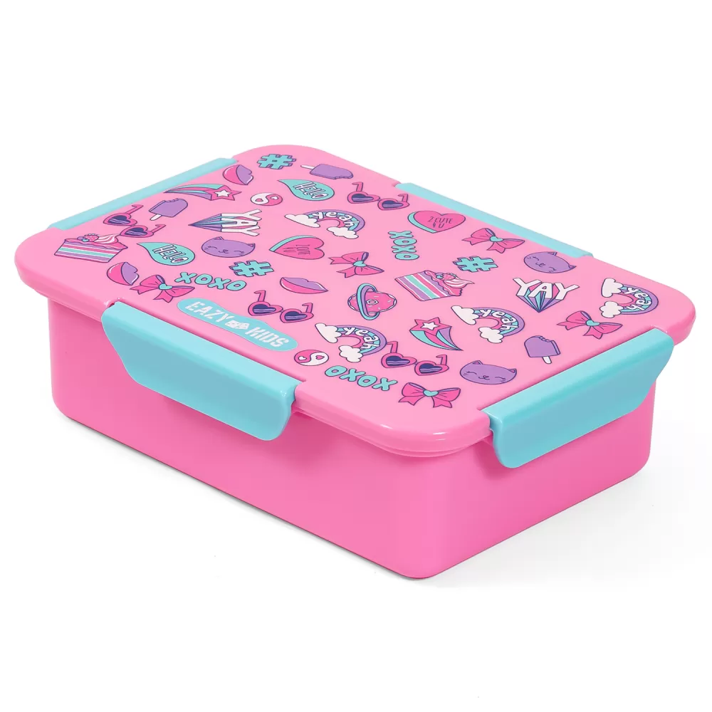 Eazy Kids Lunch Box, Gen Z - Pink, 850ml