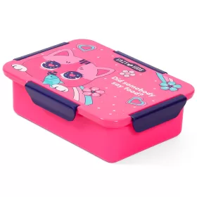 Eazy Kids Lunch Box, Cat - Pink, 850ml