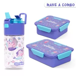 Eazy Kids Lunch Box, Mermaid - Purple, 850ml