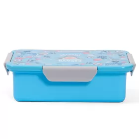 Eazy Kids Lunch Box, Shark - Blue, 850ml