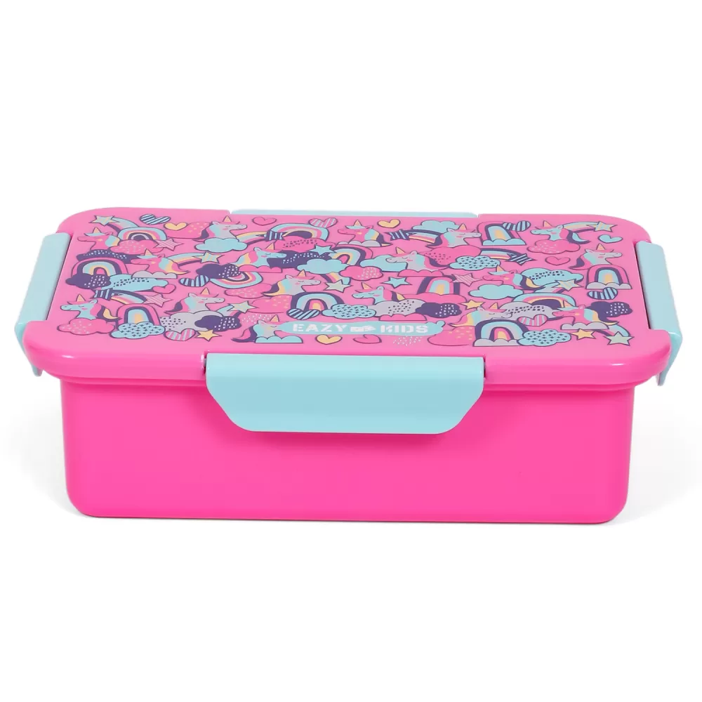 Eazy Kids Lunch Box, Unicorn - Pink, 850ml