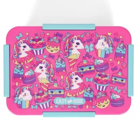 Eazy Kids Lunch Box, Unicorn Desert - Pink, 850ml