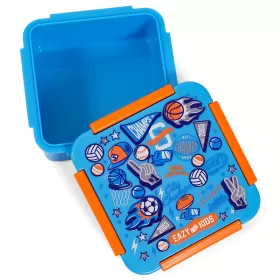 Eazy Kids Lunch Box, Soccer - Blue, 650ml