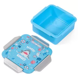 Eazy Kids Lunch Box, Shark - Blue, 650ml