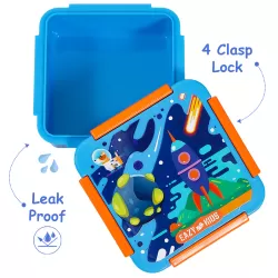 Eazy Kids Lunch Box, Space - Blue, 650ml