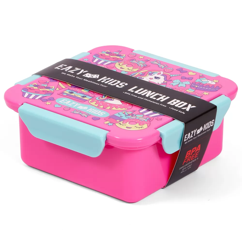 Eazy Kids Lunch Box, Unicorn Desert - Pink, 650ml