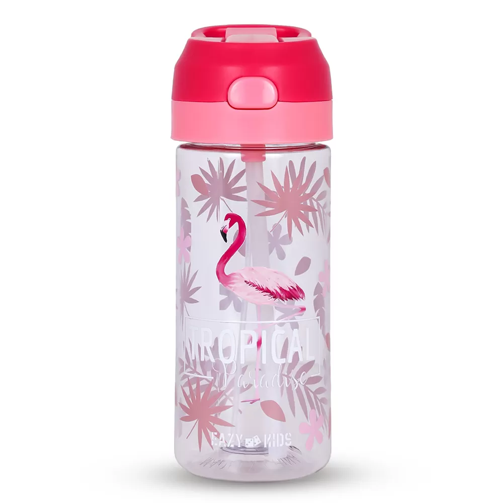 Eazy Kids Tritan Water Bottle with Spray Tropical Pink, 420ml