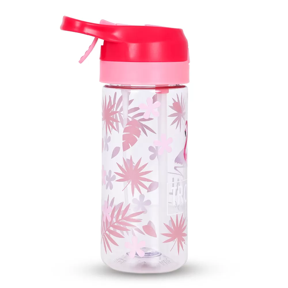 Eazy Kids Tritan Water Bottle with Spray Tropical Pink, 420ml