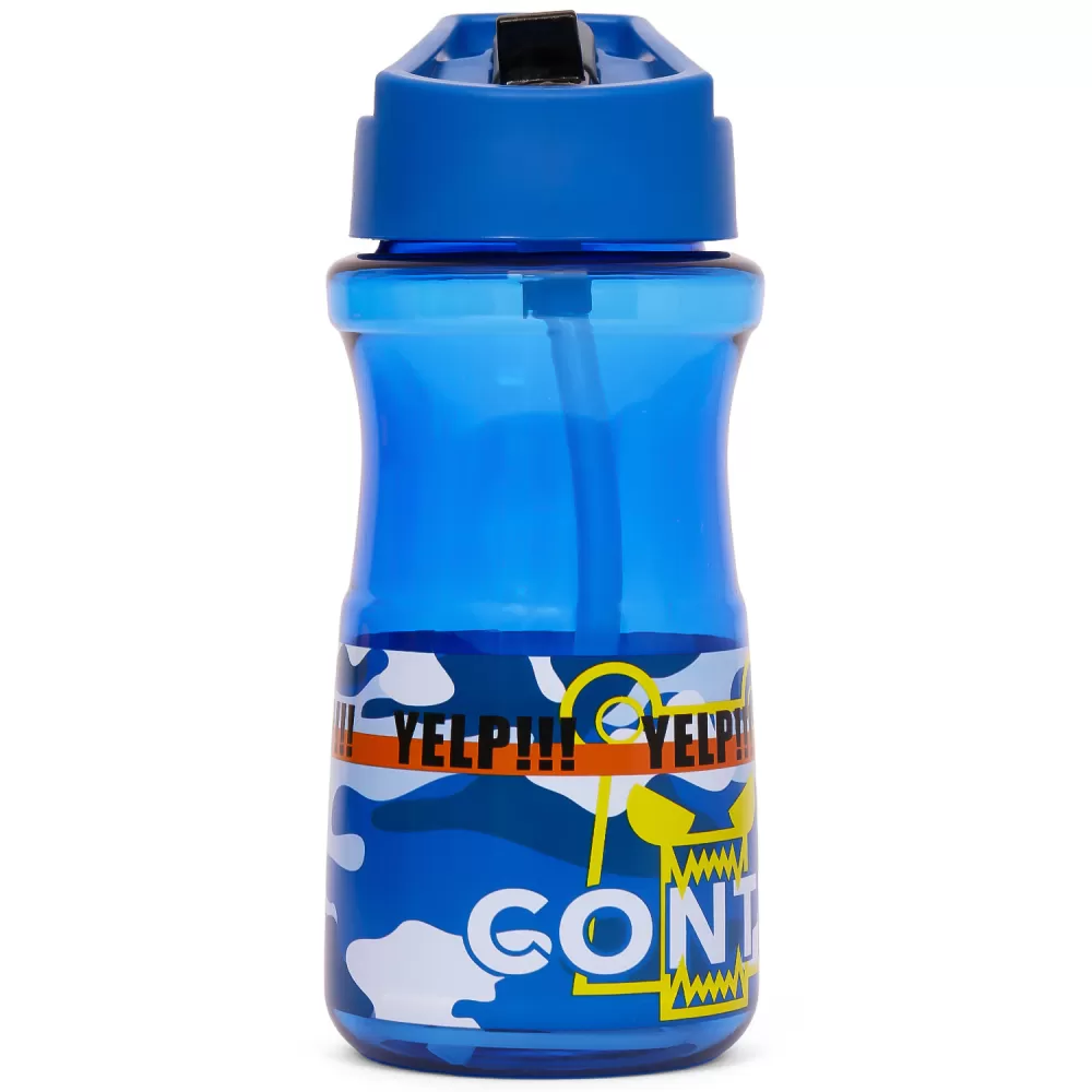 Eazy Kids Water Bottle 500ml wt Straw - Contisi Blue