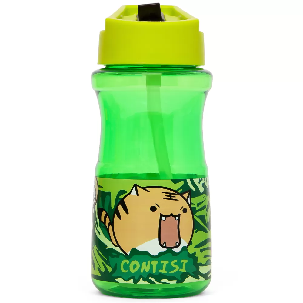 Eazy Kids Water Bottle 500ml wt Straw - Contisi Green