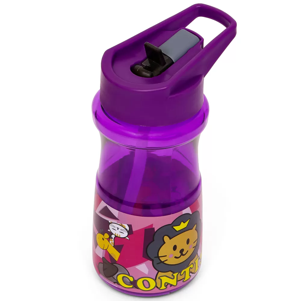 Eazy Kids Water Bottle 500ml wt Straw - Contisi Purple