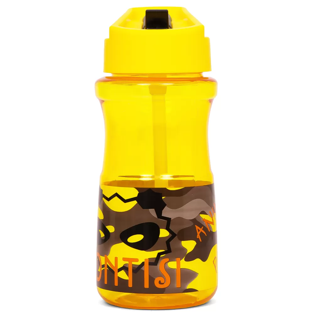 Eazy Kids Water Bottle 500ml wt Straw - Contisi Yellow