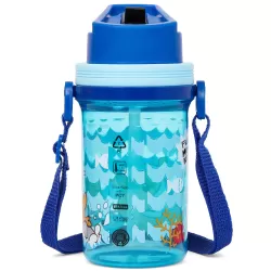 Eazy Kids Water Bottle 500ml wt Straw - Blue