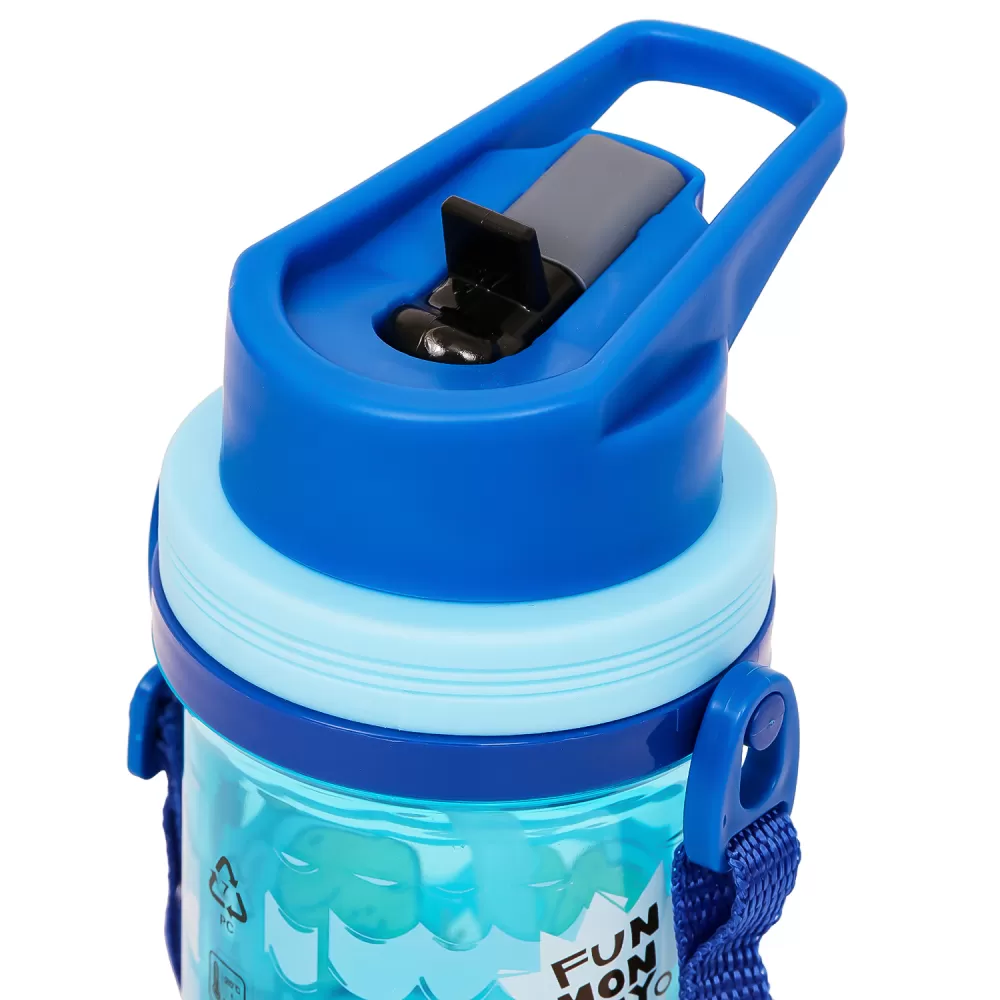 Eazy Kids Water Bottle 500ml wt Straw - Blue