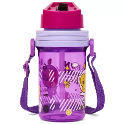 Eazy Kids Water Bottle 500ml wt Straw - Purple