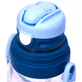 Eazy Kids Water Bottle 600ml wt straw - Blue