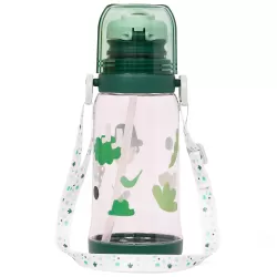 Eazy Kids Water Bottle 600ml wt straw - Green