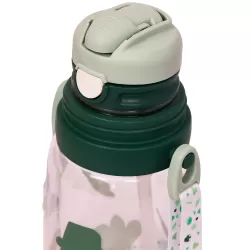 Eazy Kids Water Bottle 600ml wt straw - Green