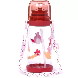 Eazy Kids Water Bottle 600ml wt straw - Pink