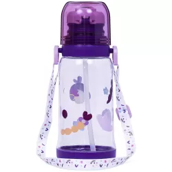 Eazy Kids Water Bottle 600ml wt straw - Purple