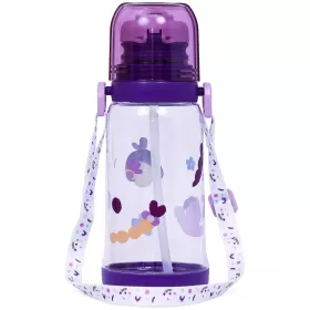 Eazy Kids Water Bottle 600ml wt straw - Purple