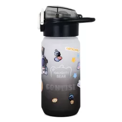 Eazy Kids Water Bottle 500ml wt Handle - Black