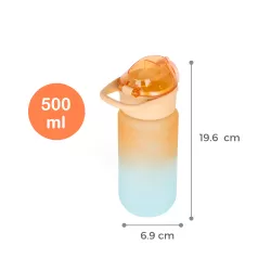 Eazy Kids Water Bottle 500ml wt Handle - Orange