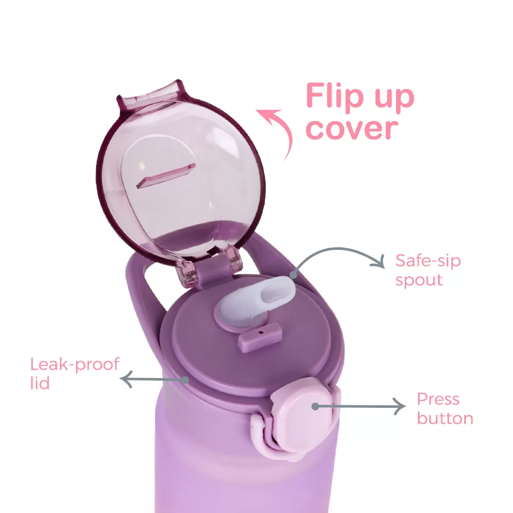 Eazy Kids Water Bottle 500ml wt Handle - Purple