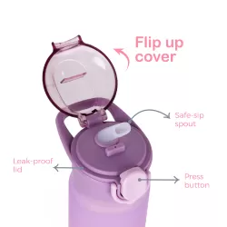 Eazy Kids Water Bottle 500ml wt Handle - Purple