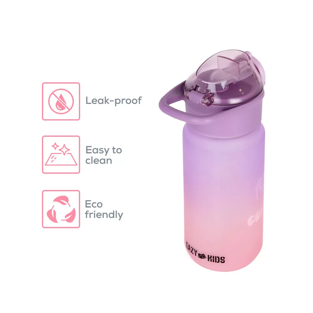 Eazy Kids Water Bottle 500ml wt Handle - Purple