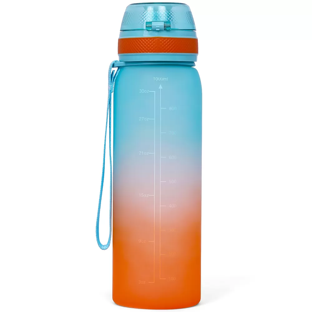 Eazy Kids Water Bottle 1000ml - Orange Blue