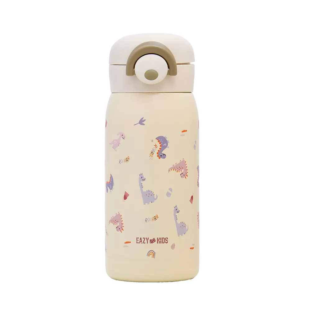 Eazy Kids Double Wall Insulated School Water Bottle - Ivory, 350ml