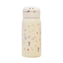 Eazy Kids Double Wall Insulated School Water Bottle - Ivory, 350ml