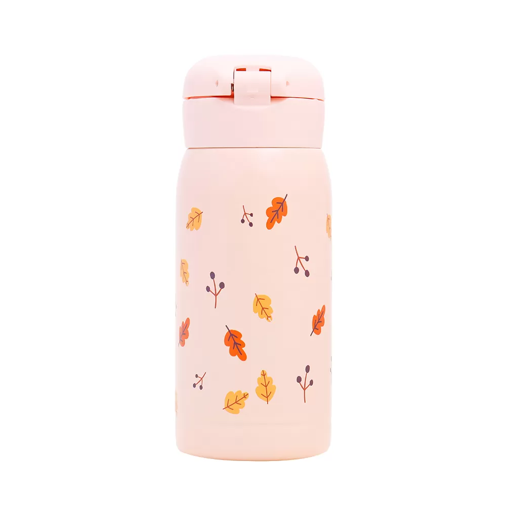 Eazy Kids Double Wall Insulated School Water Bottle - Pink, 350ml