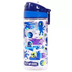 Eazy Kids Tritan Water Bottle w/ Carry handle, Astronauts - Blue, 420ml