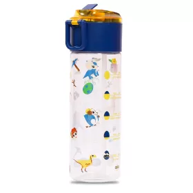 Eazy Kids Tritan Water Bottle w/ Snack Box, T-Rex- Blue, 450ml