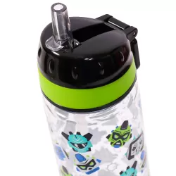 Eazy Kids Tritan Water Bottle w/ Carry handle, Gen Z - Black, 650ml