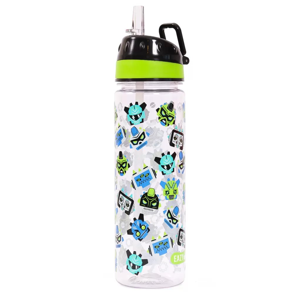 Eazy Kids Tritan Water Bottle w/ Carry handle, Gen Z - Black, 650ml