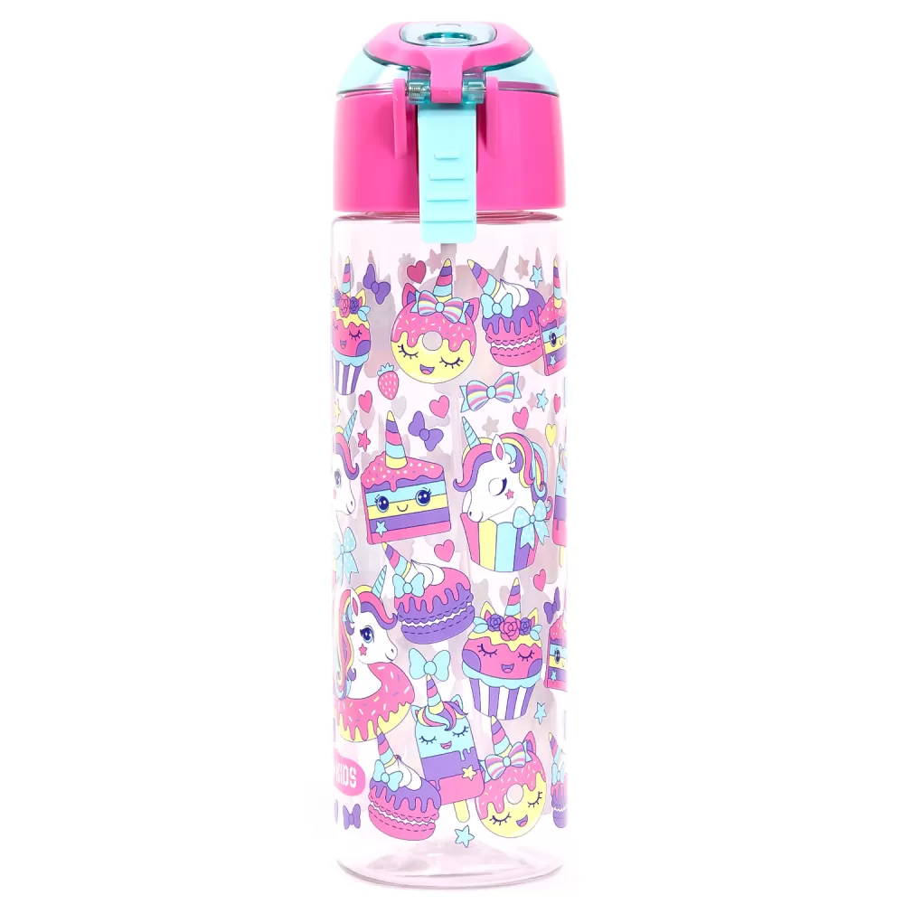 Eazy Kids Tritan Water Bottle w/ Spray, Unicorn Desert - Pink, 750ml