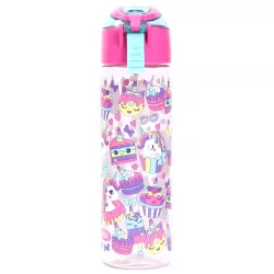 Eazy Kids Tritan Water Bottle w/ Spray, Unicorn Desert - Pink, 750ml