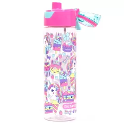 Eazy Kids Tritan Water Bottle w/ Spray, Unicorn Desert - Pink, 750ml