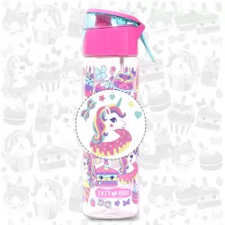 Eazy Kids Tritan Water Bottle w/ Spray, Unicorn Desert - Pink, 750ml