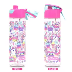 Eazy Kids Tritan Water Bottle w/ Spray, Unicorn Desert - Pink, 750ml