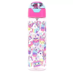 Eazy Kids Tritan Water Bottle w/ Spray, Unicorn Desert - Pink, 750ml