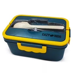 Eazy Kids Wheat Straw Leakproof Eco - Friendly Bento Lunch Box - Blue (1500ml)