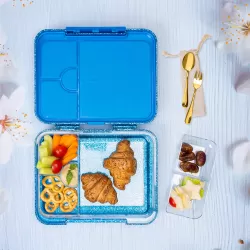 HYDROBREW 6 & 4 Convertible Bento Lunch Box - Glitter Blue