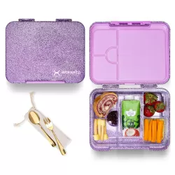 HYDROBREW 6 & 4 Convertible Bento Lunch Box - Glitter Purple