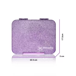 HYDROBREW 6 & 4 Convertible Bento Lunch Box - Glitter Purple