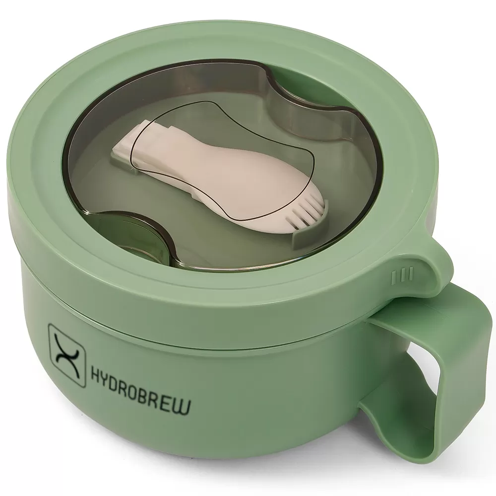 HYDROBREW Lunch Box with Folding Spoon - Green